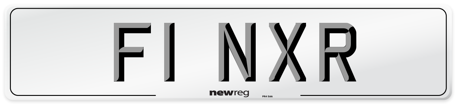 F1 NXR Number Plate from New Reg